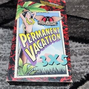 AREOSMITH PERMANENT VACATION 3X5 VHS 1988 ROCK MUSIC VIDEO